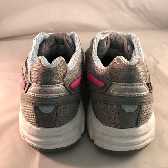 ASICS Gray/Pink Gel-Conteno Athletic running Shoes - Picture 6 of 8